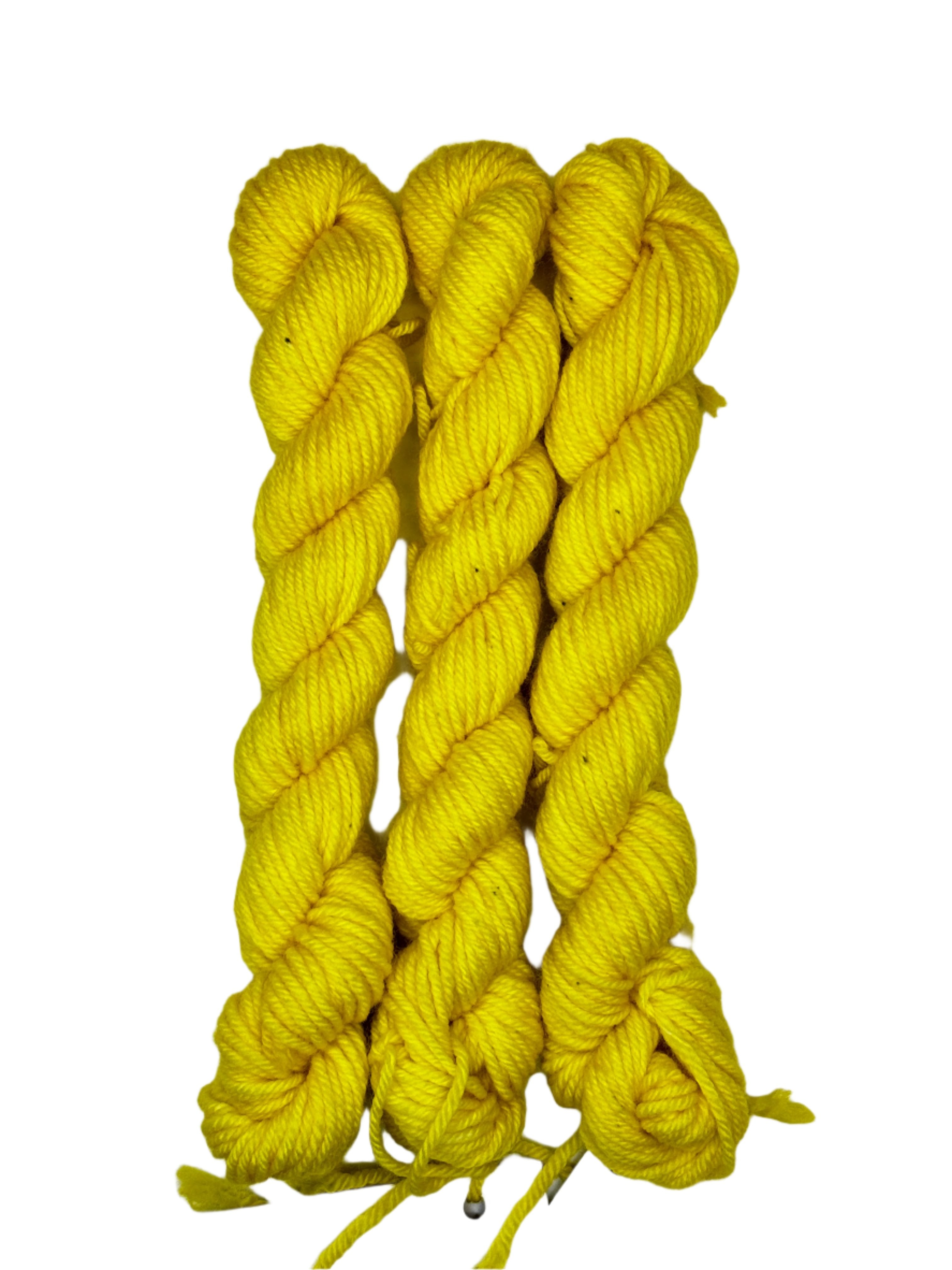 Bright yellow mini skein