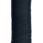 Black skein of cotton yarn