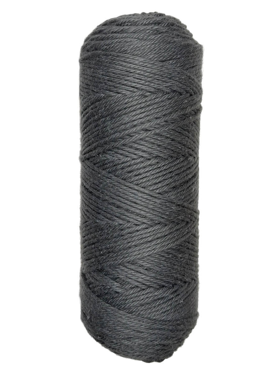 A photo of a skein of dark gray Coastal Cotton Cotton Yarn