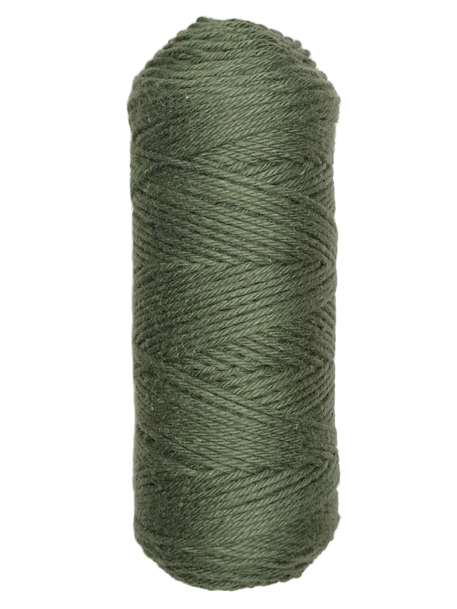 A photo of a skein of olive green Coastal Cotton Cotton Yarn