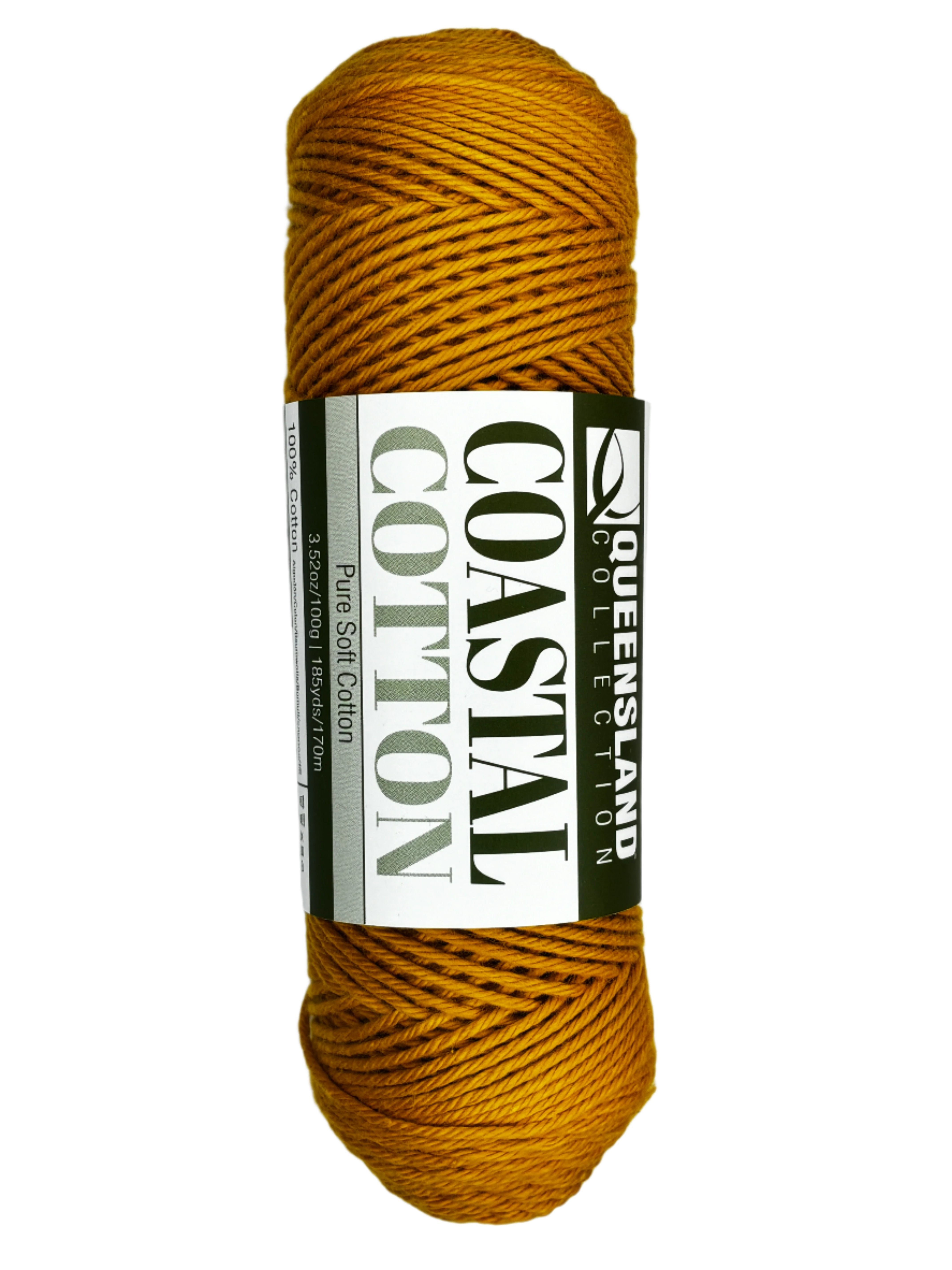 Skein of cotton yarn color Mustard Yellow