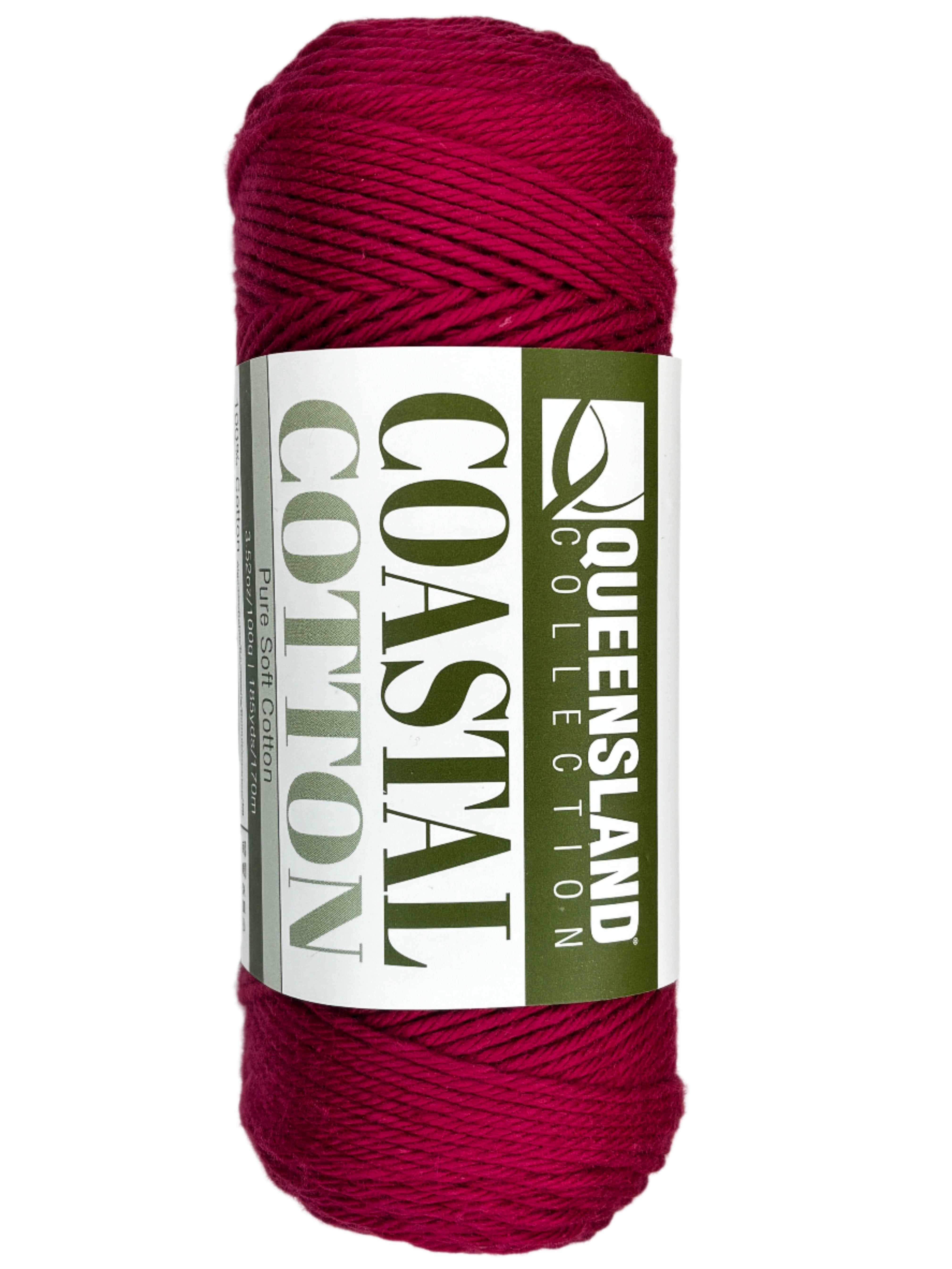 Skein of cotton yarn color Burgundy WIne Red