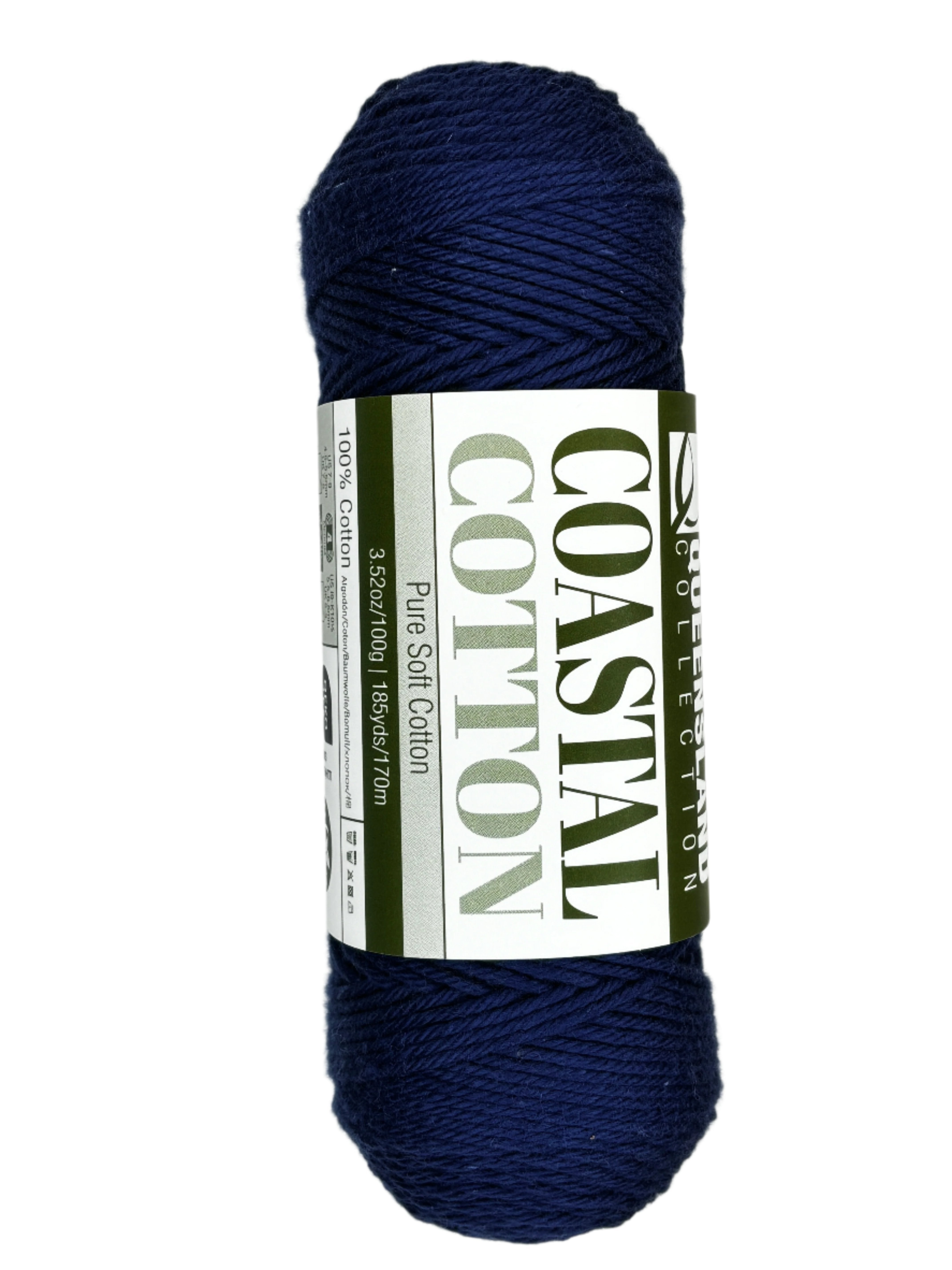 Skein of cotton yarn color Dark Navy Blue