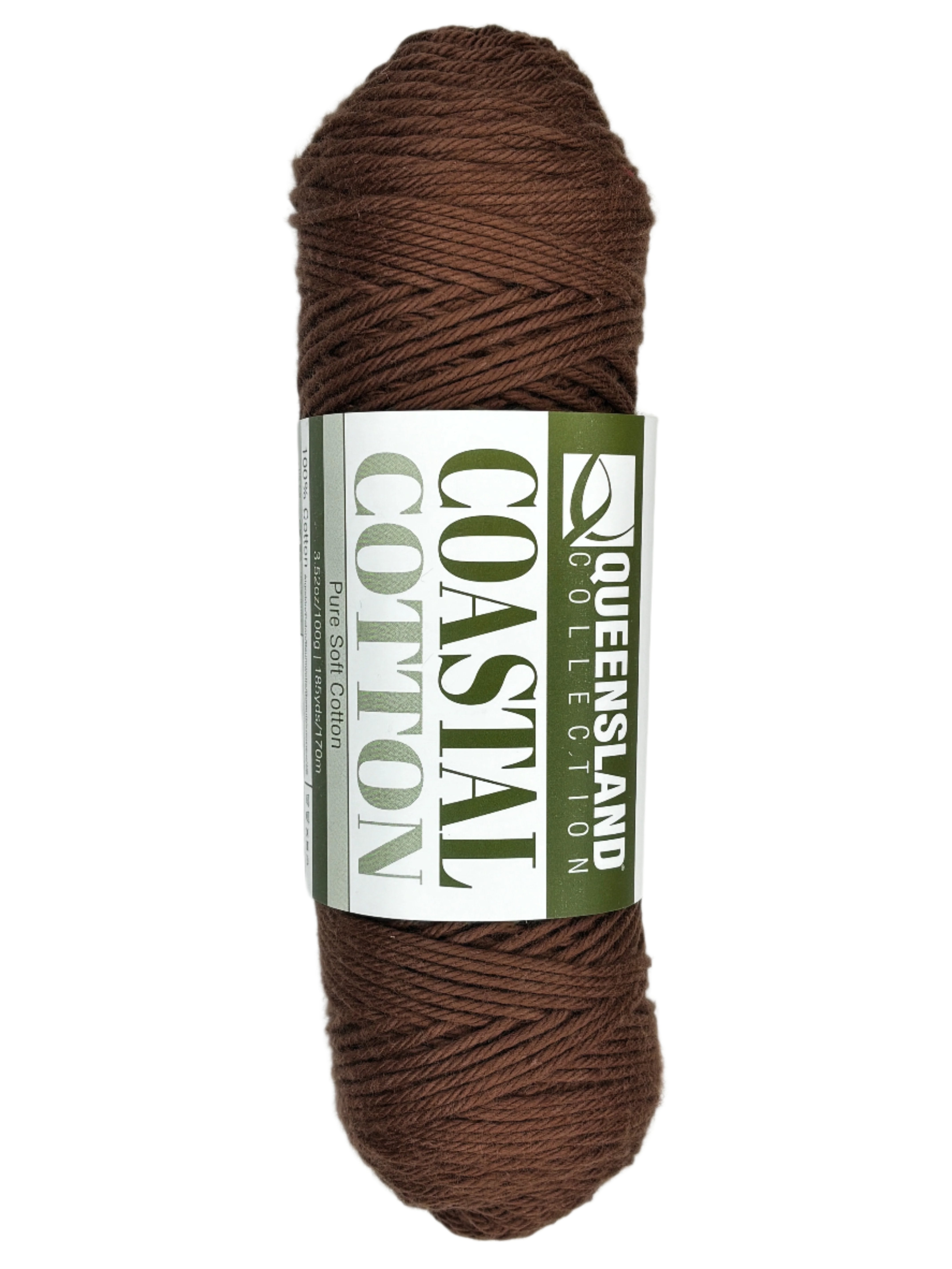 Skein of cotton yarn color brown