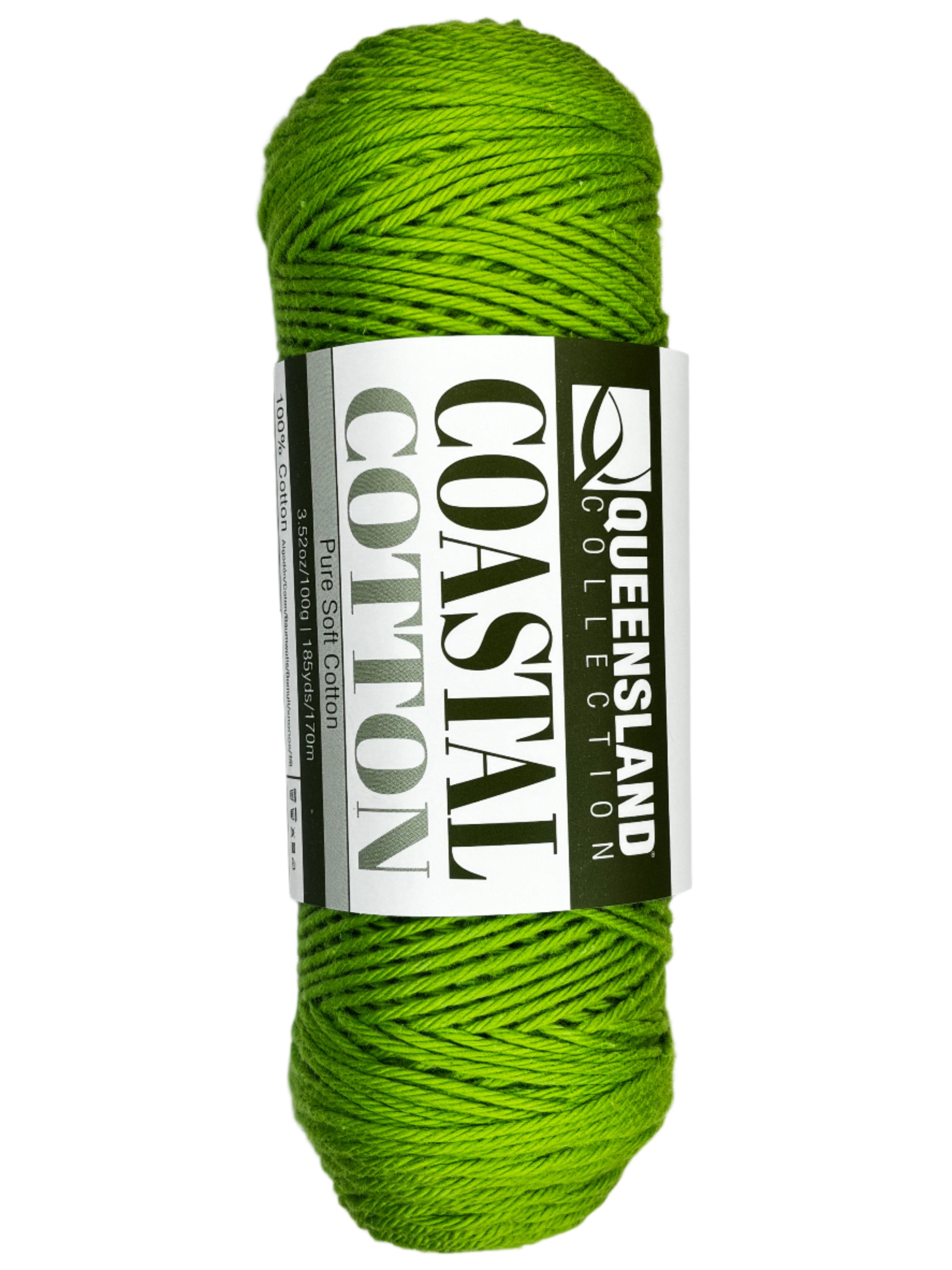 Skein of cotton yarn color Lime