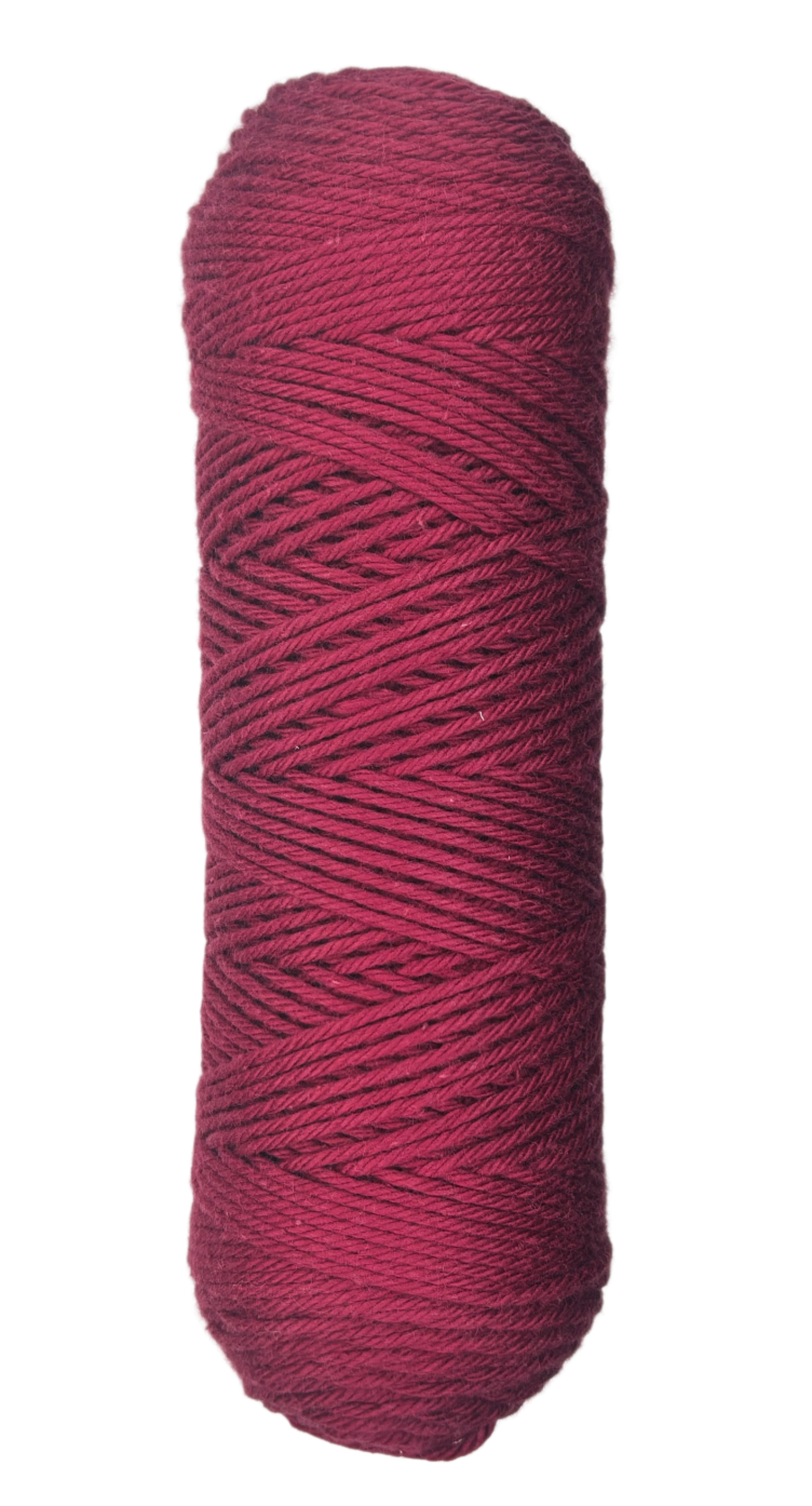 Cranberry, deep burgundy skein of cotton yarn