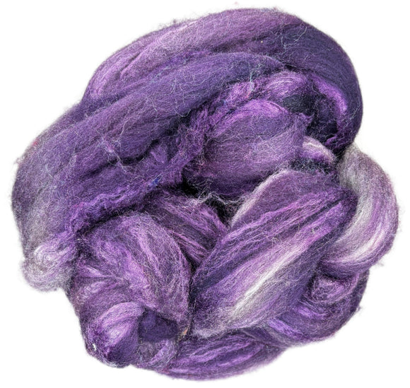 Deep purple braid of merino wool