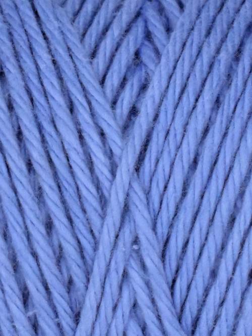 Cornflower colored cotton yarn