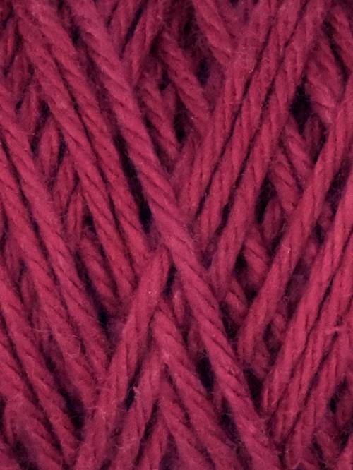 Deep Pink/Red skein of cotton yarn