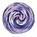 White, purple, Navy striped skein of yarn
