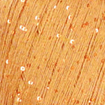 Close-up of a light orange/apricot colored Paillettes yarn