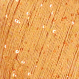 Close-up of a light orange/apricot colored Paillettes yarn