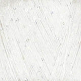 Close-up of a white Paillettes yarn