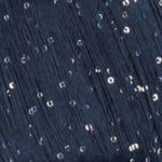 Close-up of a dark navy, almost black, Paillettes yarn