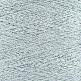 Close-up of Silver White, a white base yarn with silver sparkles