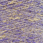 Close-up of Crocus Gold White, a white base yarn with purple and gold sparkles