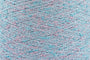 Close-up of Pink-Blue White, a white base yarn with light pink and blue sparkles