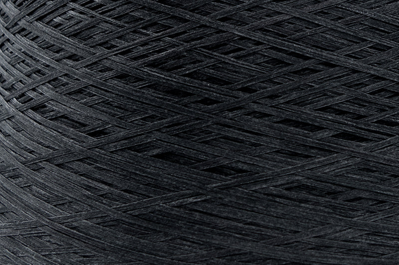 Close-up of Raven, a black yarn