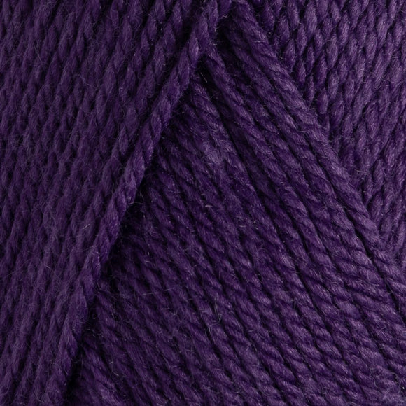 Close-up of purple yarn with a textured pattern