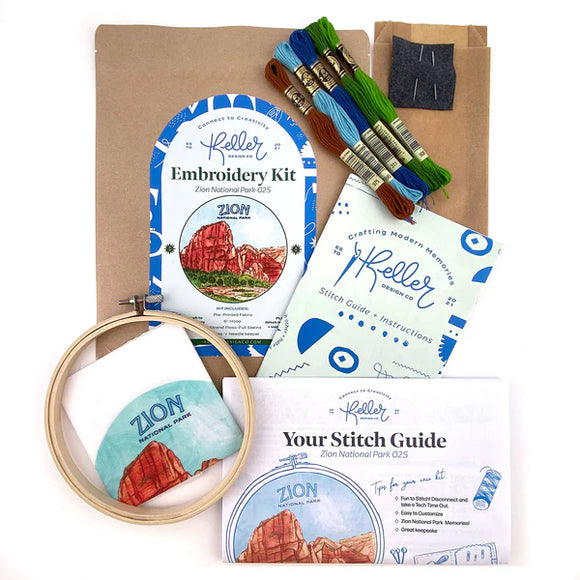 Keller Design Co. National Parks and Landmarks Embroidery Kits