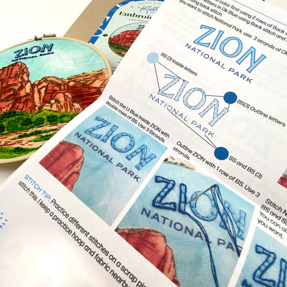 Keller Design Co. National Parks and Landmarks Embroidery Kits