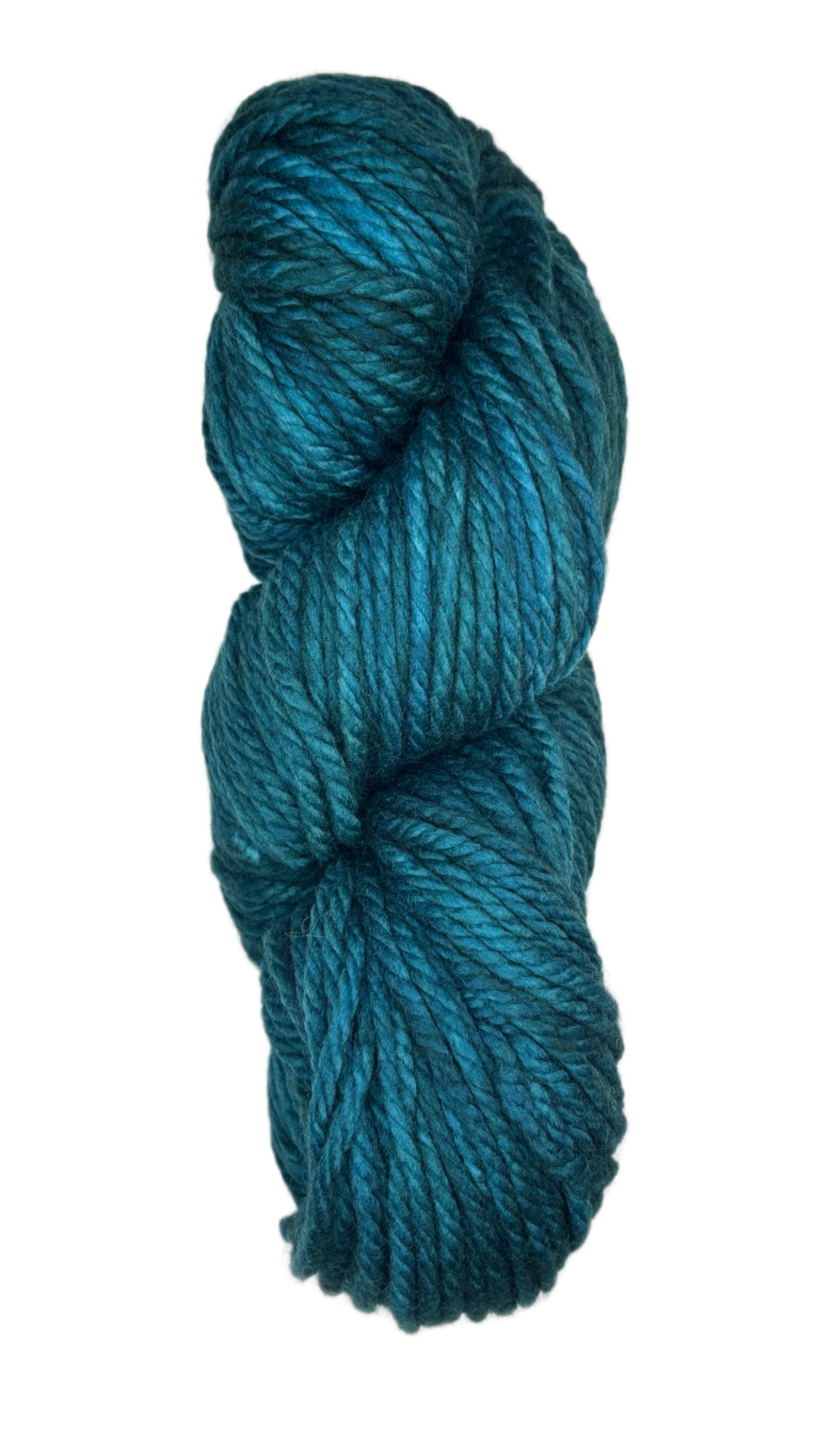 Skein of Malabrigo Chunky Yarn in the color teal blue