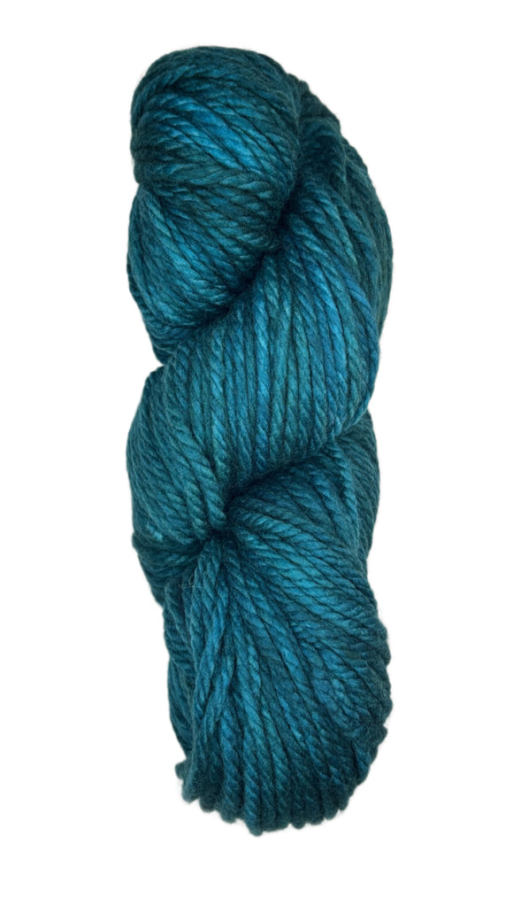 Skein of Malabrigo Chunky Yarn in the color teal blue
