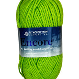 Lime colored skein of yarn