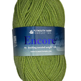 Ball of grass green wool yarn 