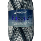 White, Grey, Black skein of yarn 