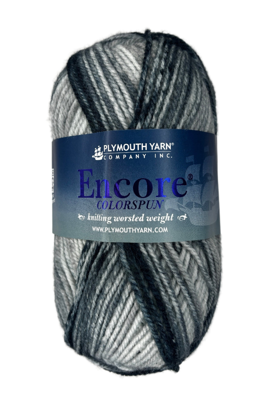 White, Grey, Black skein of yarn 