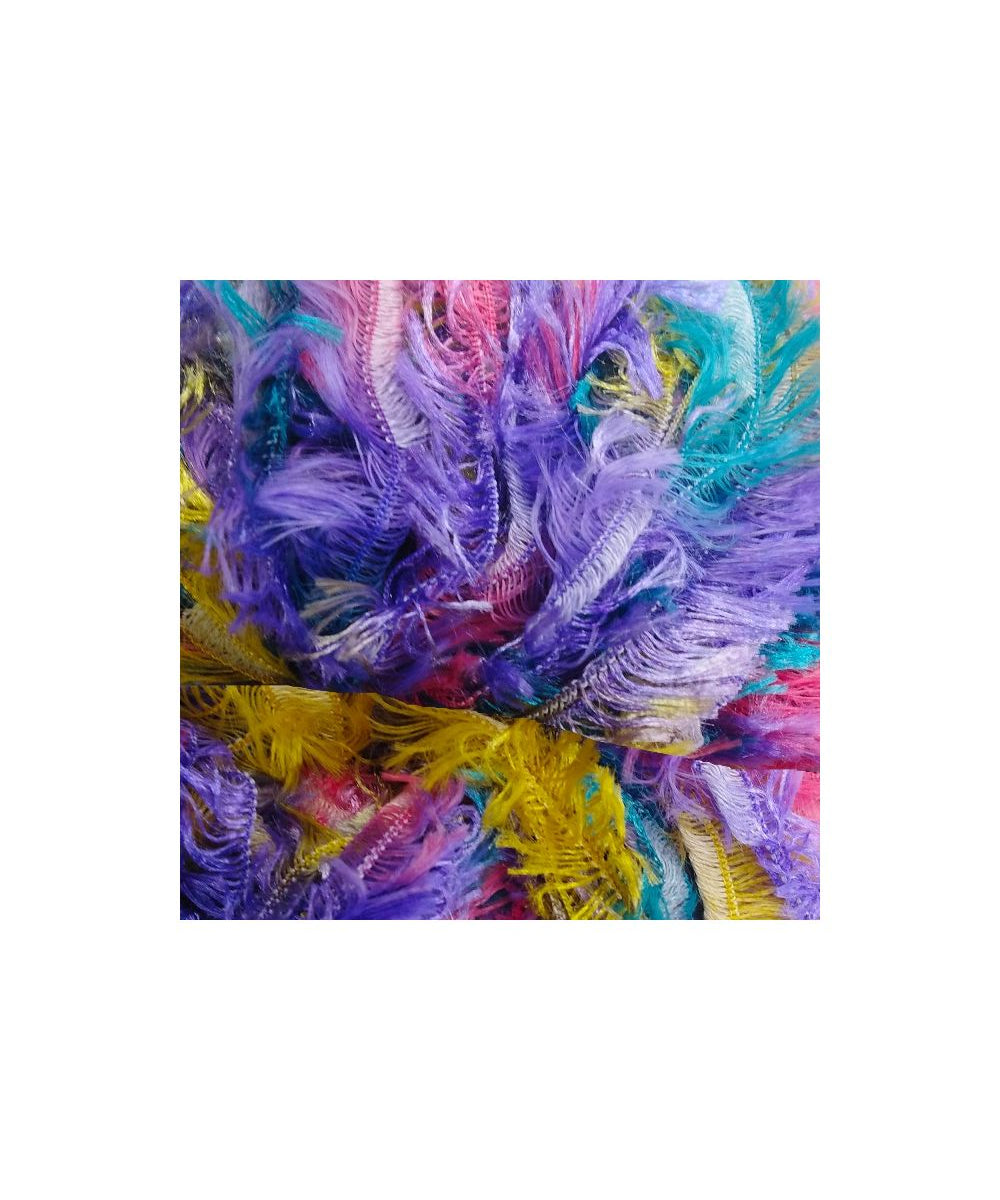 Euro Yarns Boa color purple blue and yellow