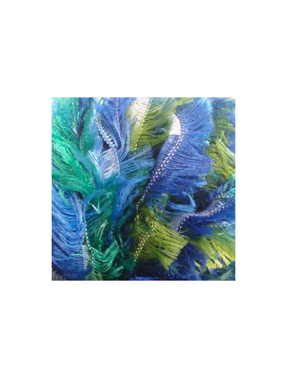 Euro Yarns Boa color blue teal and green