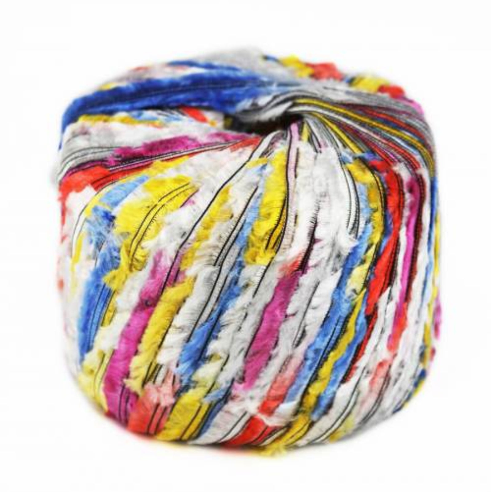 Euro Yarns Xanadu yarn color white, yellow, blue, red