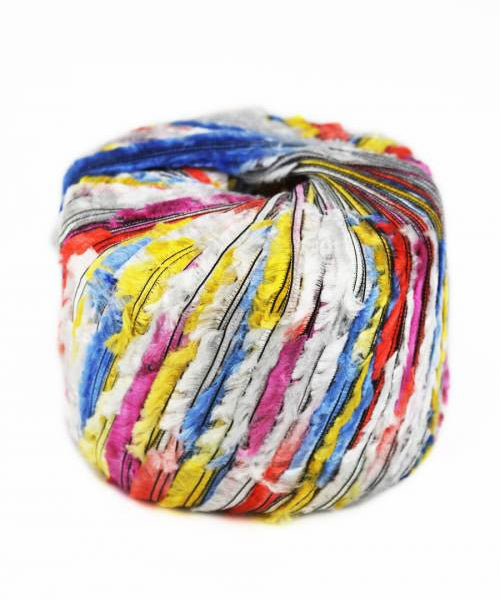 Euro Yarns Xanadu yarn color white, yellow, blue, red
