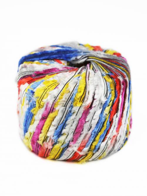 Euro Yarns Xanadu yarn color white, yellow, blue, red