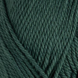 Close-up of dark green yarn with a textured pattern