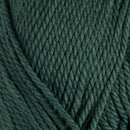 Close-up of dark green yarn with a textured pattern