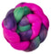 Polwarth combed top fiber braid in the colors pink green purple grey