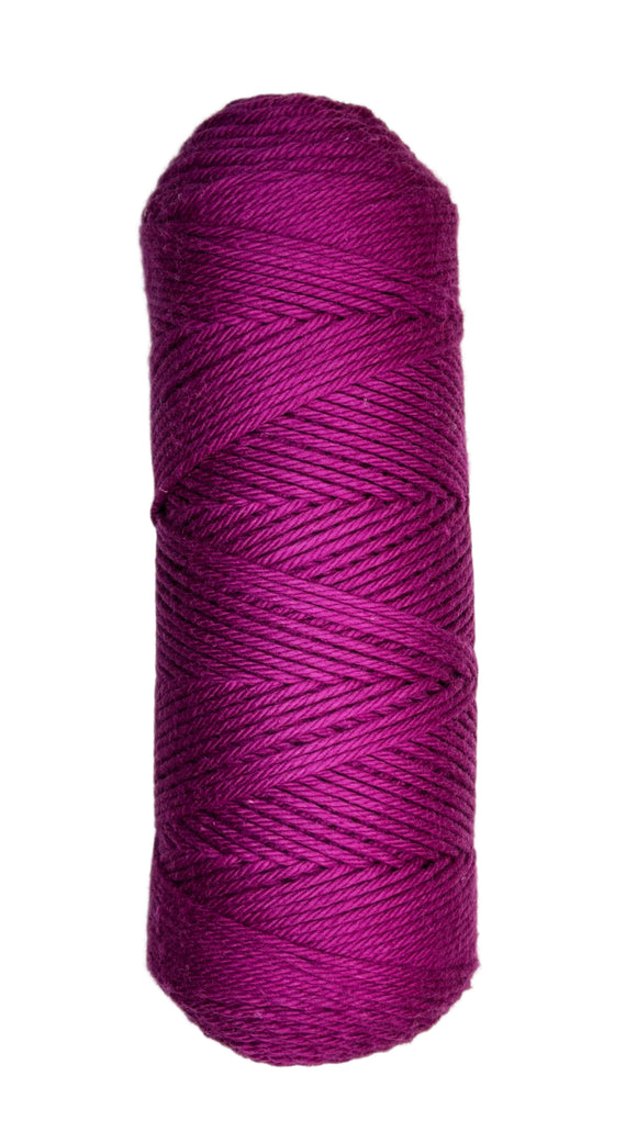 Skein of Coastal Cotton Yarn in the color magenta