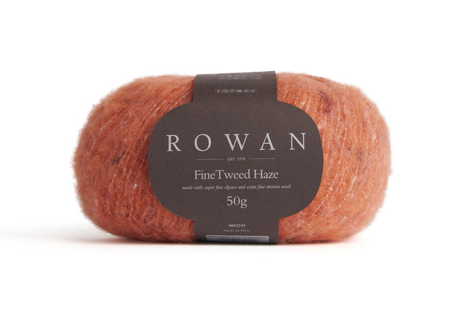 Rowan Fine Tweed Haze yarn color orange