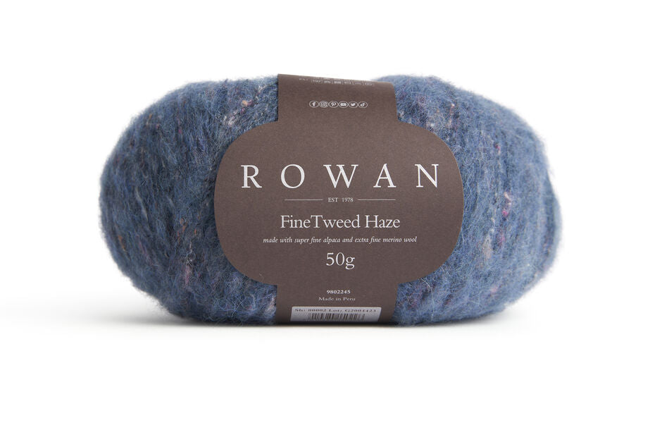 Rowan Fine Tweed Haze yarn color blue