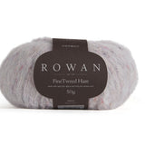 Rowan Fine Tweed Haze yarn color light gray