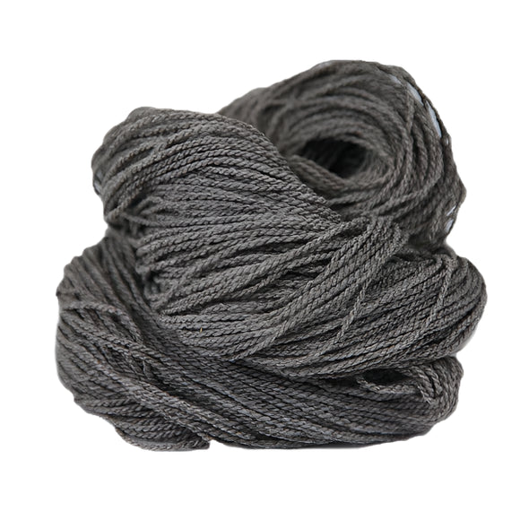 Charcoal Grey Skein of Fingering Weight Wool yarn 