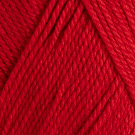 Close-up of red yarn with a textured pattern