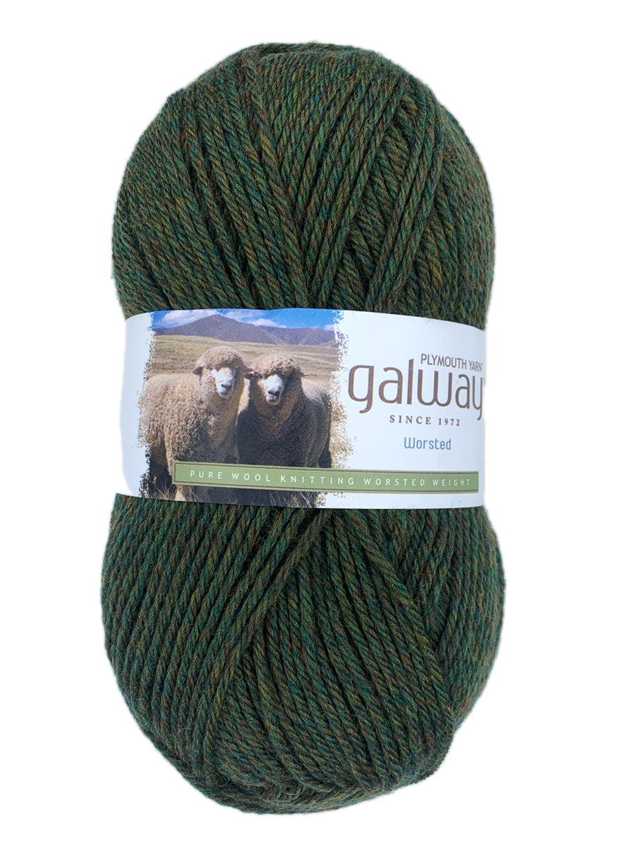 2 Skeins Plymourh Galway Irish Knitting 100% Wool Khaki Olive