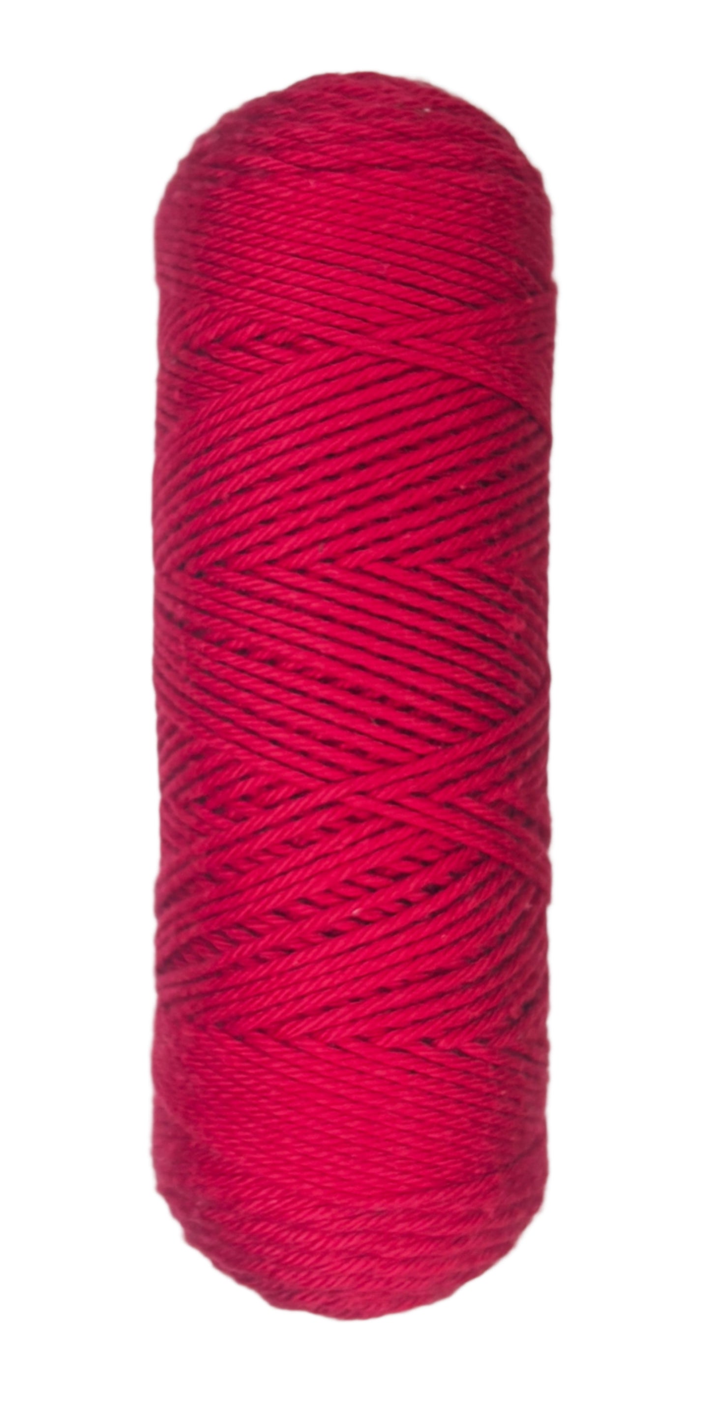 Garnet Red skein of cotton yarn