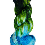 multi-colored skein of yarn 