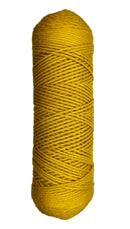Golden yellow skein of cotton yarn