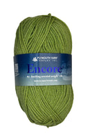 Ball of grass green wool yarn 